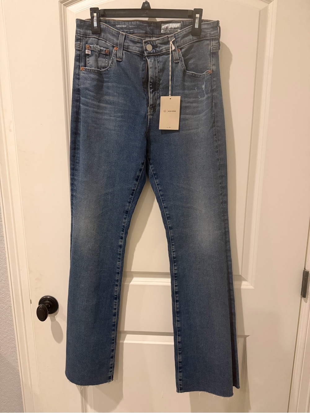 Ag Adriano Goldschmied Medium Blue Flare Jeans